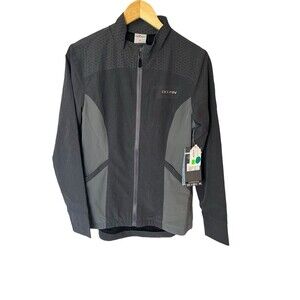 Dolfin Swim Warm-Up Full Zip Jacket Adult Small Gray Black NWT Competitive